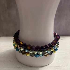 Handmade Beaded Stretch Bracelet Stack 0285